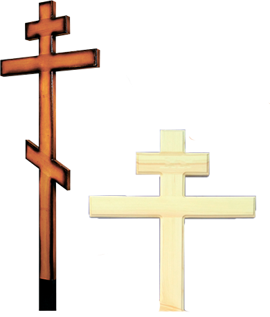 Крест сосновый темный/светлый без надписи