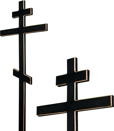 Крест сосновый черный без надписи