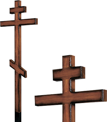 Крест дубовый напыленный без надписи
