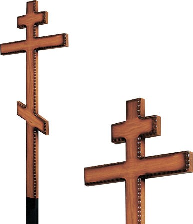 Крест дубовый напыленный резной без надписи