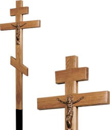 Крест дубовый с распятием без надписи