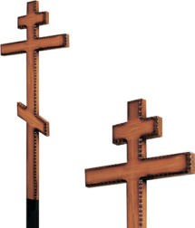 Крест дубовый напыленный резной без надписи