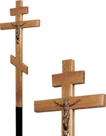 Крест дубовый с распятием без надписи