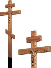 Крест дубовый с распятием резной без надписи