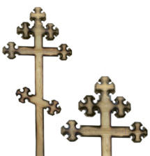 Крест дубовый «фигурный» с надписью «Вечная память»/ «I.N.Ц.I.»