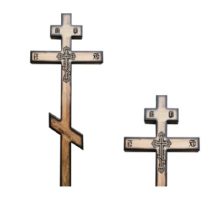 Крест дубовый "Вензель Крест" (автоматизированная фрезеровка)