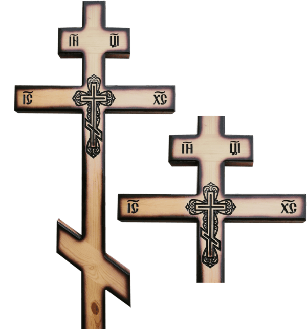 Крест сосновый «Вензель Крест» (автоматизированная фрезеровка)